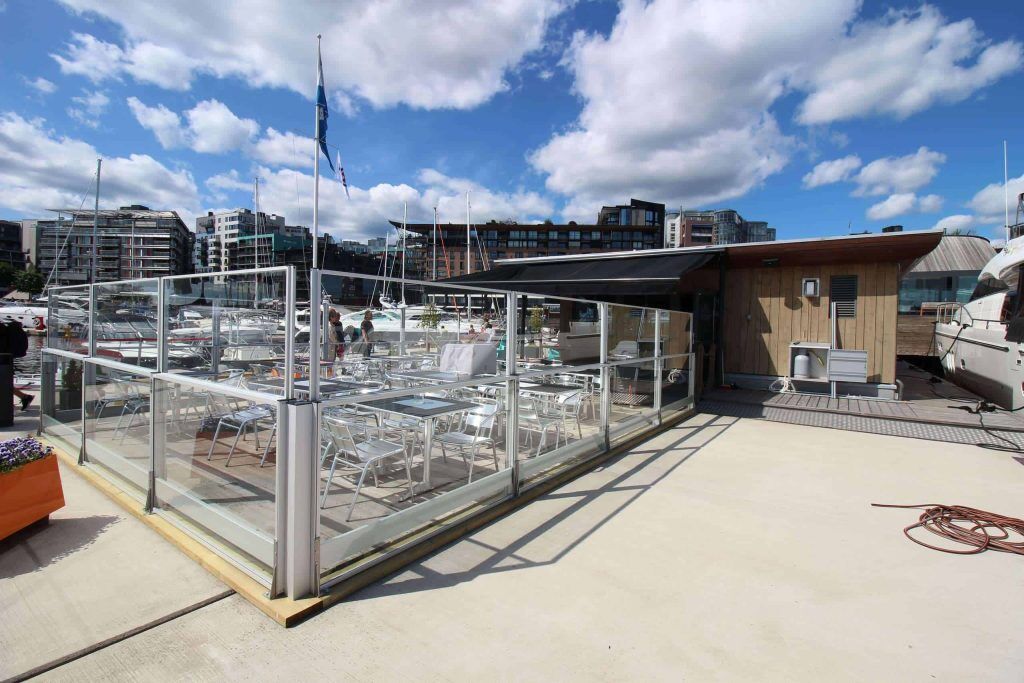 glassrekkverk hev og senk