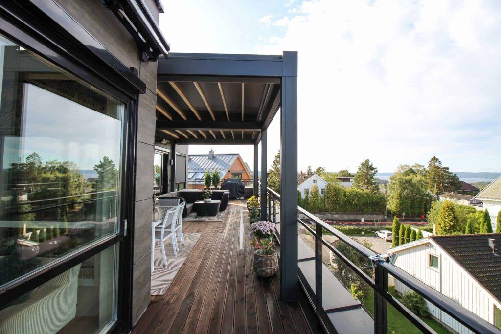 solskjerming takterrasse