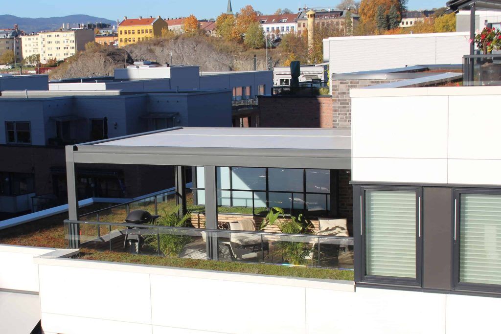 Pergola takterrasse og levegg